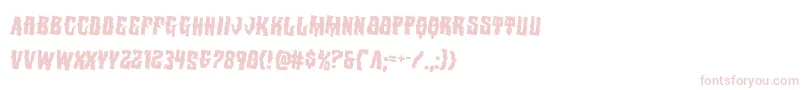 Warlocksalerotate2-Schriftart – Rosa Schriften auf weißem Hintergrund