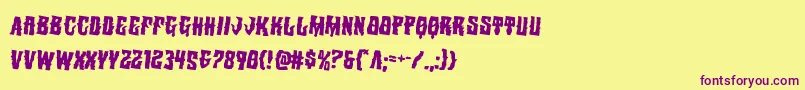 Warlocksalerotate2 Font – Purple Fonts on Yellow Background