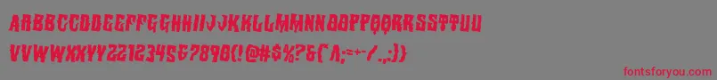 Warlocksalerotate2 Font – Red Fonts on Gray Background