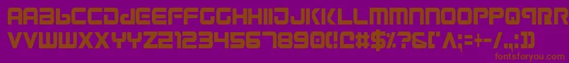 Gunv2c Font – Brown Fonts on Purple Background