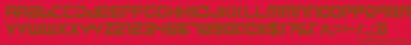 Gunv2c Font – Brown Fonts on Red Background