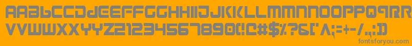 Gunv2c Font – Gray Fonts on Orange Background