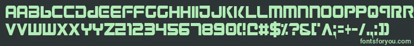 フォントGunv2c – 黒い背景に緑の文字