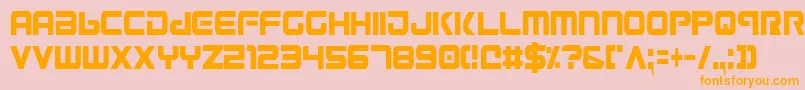 Gunv2c Font – Orange Fonts on Pink Background