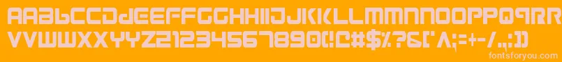 Gunv2c Font – Pink Fonts on Orange Background