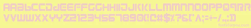 Gunv2c Font – Pink Fonts on Yellow Background