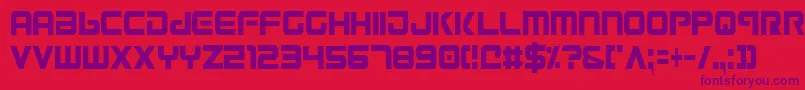 Gunv2c Font – Purple Fonts on Red Background