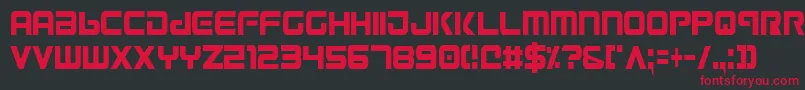 Gunv2c Font – Red Fonts on Black Background