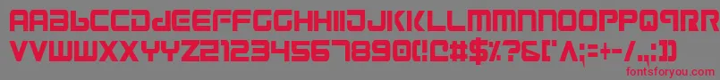 Gunv2c-Schriftart – Rote Schriften auf grauem Hintergrund