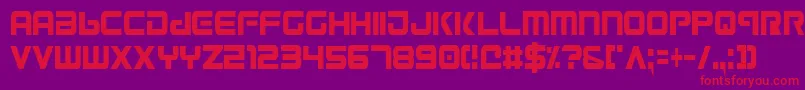 Gunv2c Font – Red Fonts on Purple Background