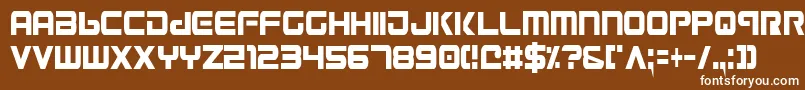 フォントGunv2c – 茶色の背景に白い文字