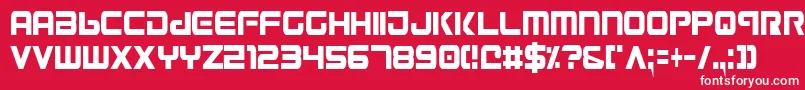 Gunv2c Font – White Fonts on Red Background