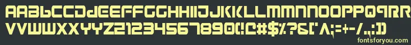 Gunv2c Font – Yellow Fonts on Black Background