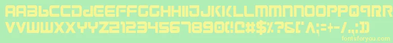 Gunv2c Font – Yellow Fonts on Green Background