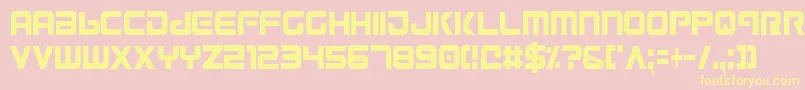 Gunv2c Font – Yellow Fonts on Pink Background