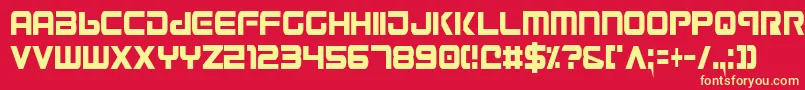 Gunv2c Font – Yellow Fonts on Red Background