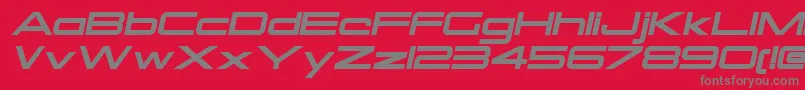 OtomoItalic-Schriftart – Graue Schriften auf rotem Hintergrund
