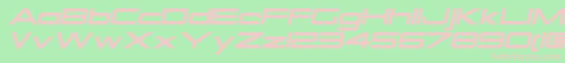 OtomoItalic-fontti – vaaleanpunaiset fontit vihreällä taustalla