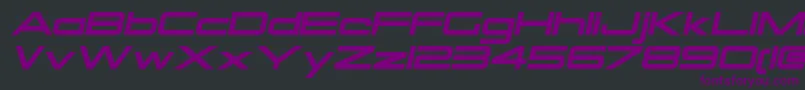 Шрифт OtomoItalic – фиолетовые шрифты на чёрном фоне