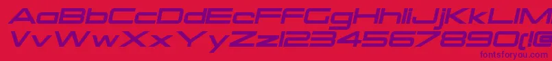 OtomoItalic-Schriftart – Violette Schriften auf rotem Hintergrund