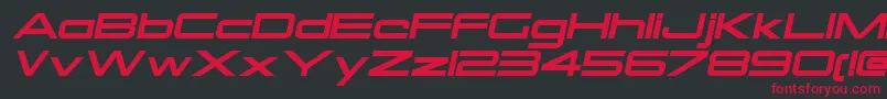 OtomoItalic Font – Red Fonts on Black Background