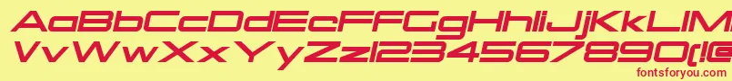 OtomoItalic Font – Red Fonts on Yellow Background