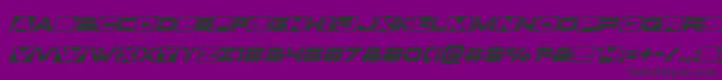 フォントVoxboxlaserital – 紫の背景に黒い文字