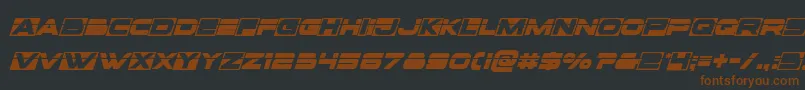 Voxboxlaserital Font – Brown Fonts on Black Background