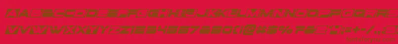 Voxboxlaserital-fontti – ruskeat fontit punaisella taustalla