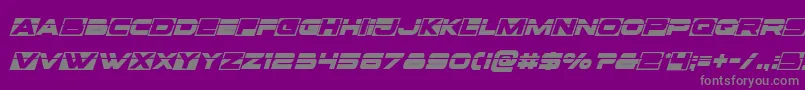 Voxboxlaserital-Schriftart – Graue Schriften auf violettem Hintergrund