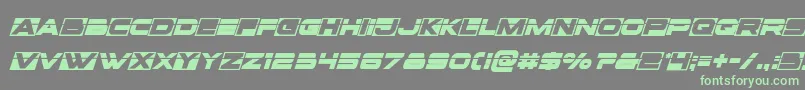 Voxboxlaserital-Schriftart – Grüne Schriften auf grauem Hintergrund