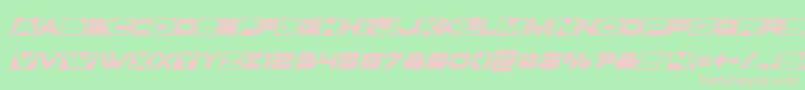フォントVoxboxlaserital – 緑の背景にピンクのフォント
