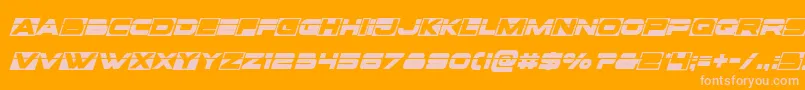 Czcionka Voxboxlaserital – różowe czcionki na pomarańczowym tle