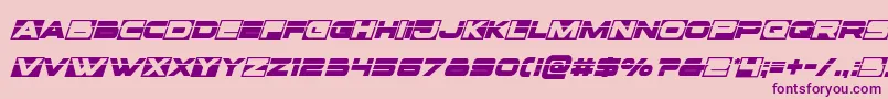 Voxboxlaserital-Schriftart – Violette Schriften auf rosa Hintergrund