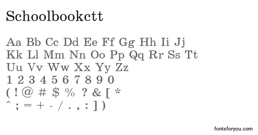 Schoolbookcttフォント–アルファベット、数字、特殊文字