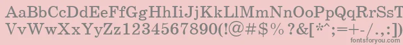 Schoolbookctt Font – Gray Fonts on Pink Background