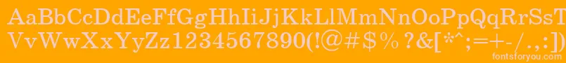 Schoolbookctt Font – Pink Fonts on Orange Background