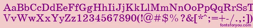 Schoolbookctt Font – Purple Fonts on Pink Background