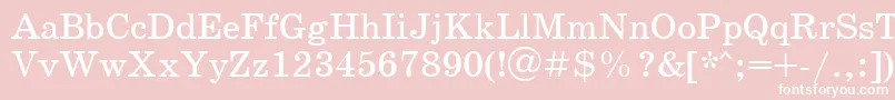 Schoolbookctt Font – White Fonts on Pink Background