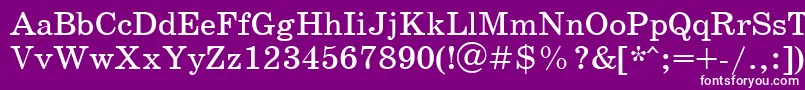 Schoolbookctt Font – White Fonts on Purple Background