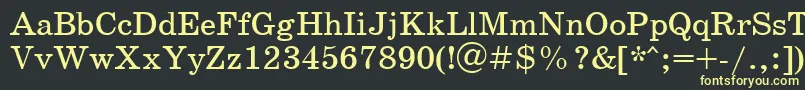 Schoolbookctt Font – Yellow Fonts on Black Background