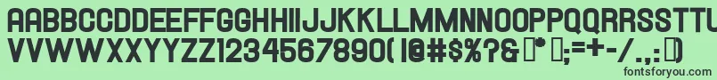 HallandaleHeavyJl Font – Black Fonts on Green Background