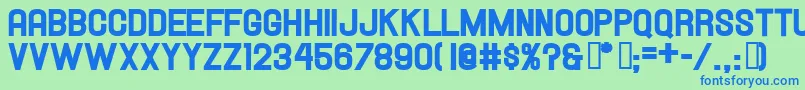 HallandaleHeavyJl Font – Blue Fonts on Green Background