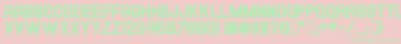 HallandaleHeavyJl Font – Green Fonts on Pink Background