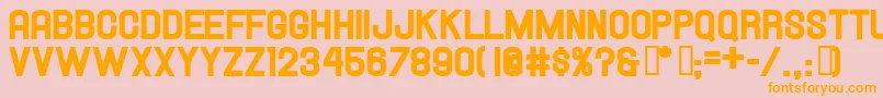 HallandaleHeavyJl Font – Orange Fonts on Pink Background