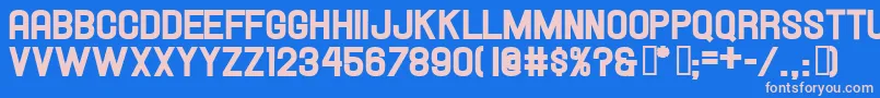フォントHallandaleHeavyJl – ピンクの文字、青い背景