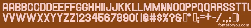 HallandaleHeavyJl Font – Pink Fonts on Brown Background