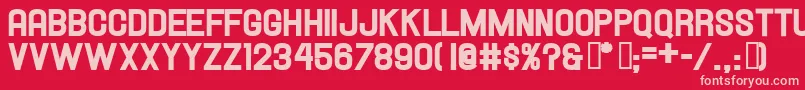 HallandaleHeavyJl Font – Pink Fonts on Red Background
