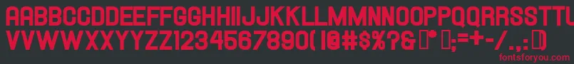 HallandaleHeavyJl Font – Red Fonts on Black Background