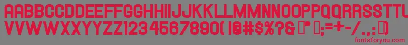 HallandaleHeavyJl-Schriftart – Rote Schriften auf grauem Hintergrund